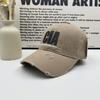 European and American spring retro letter embroidered cap soft top versatile baseball cap spring and autumn sunshade anti-sun hat trendy men and women