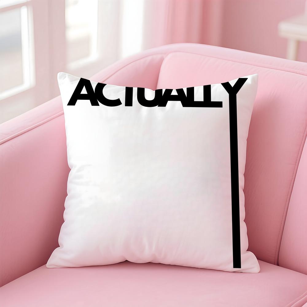 PPersonalized quotes Cushion Cover Pillow Case Soft Friendly Fabric Concealed Zipper
