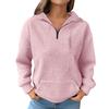 Ladies Fashion Casual Long Sleeve Pullover Top With  Pockets