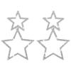 Star Earrings for Women Dangling Siver Rhinestone Big Star Earrings Dangle Gold Sparkle Star Drop Earrings Fashion Jewelry