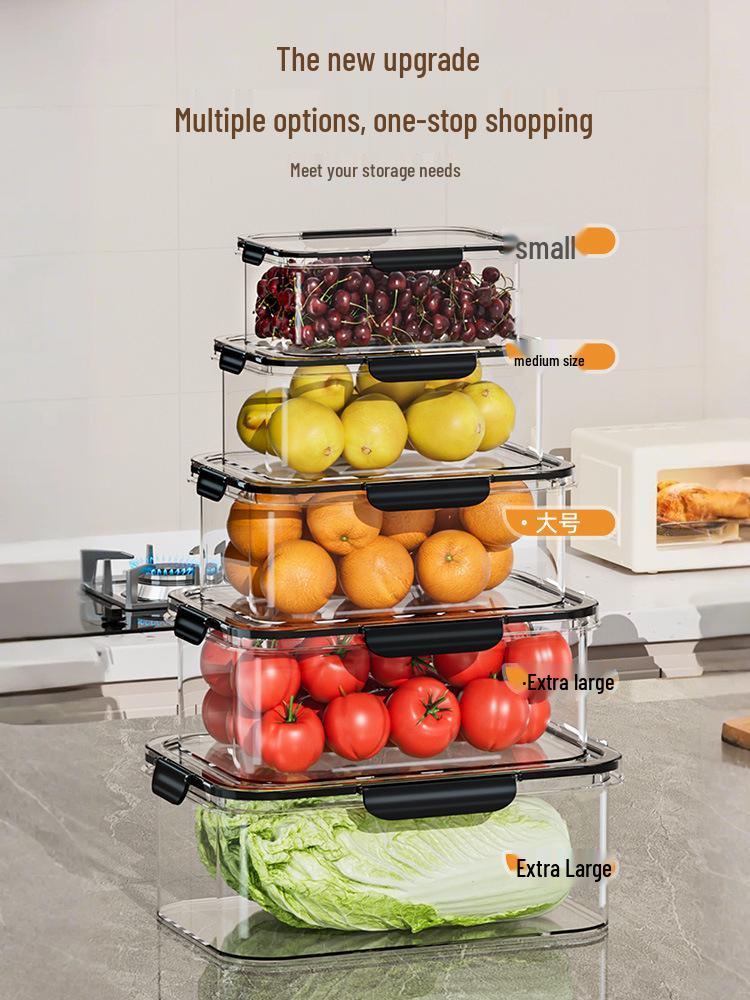 Прозрачный контейнер для хранения продуктов большого объема, пищевой, для холодильника и морозильной камеры