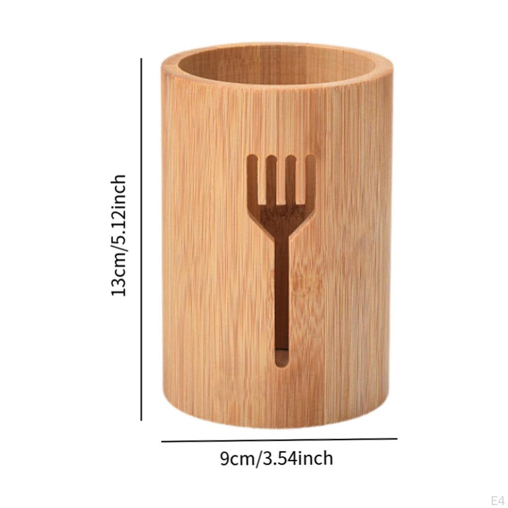 Бамбуковый органайзер для столовых приборов для кухни и обеденного стола
