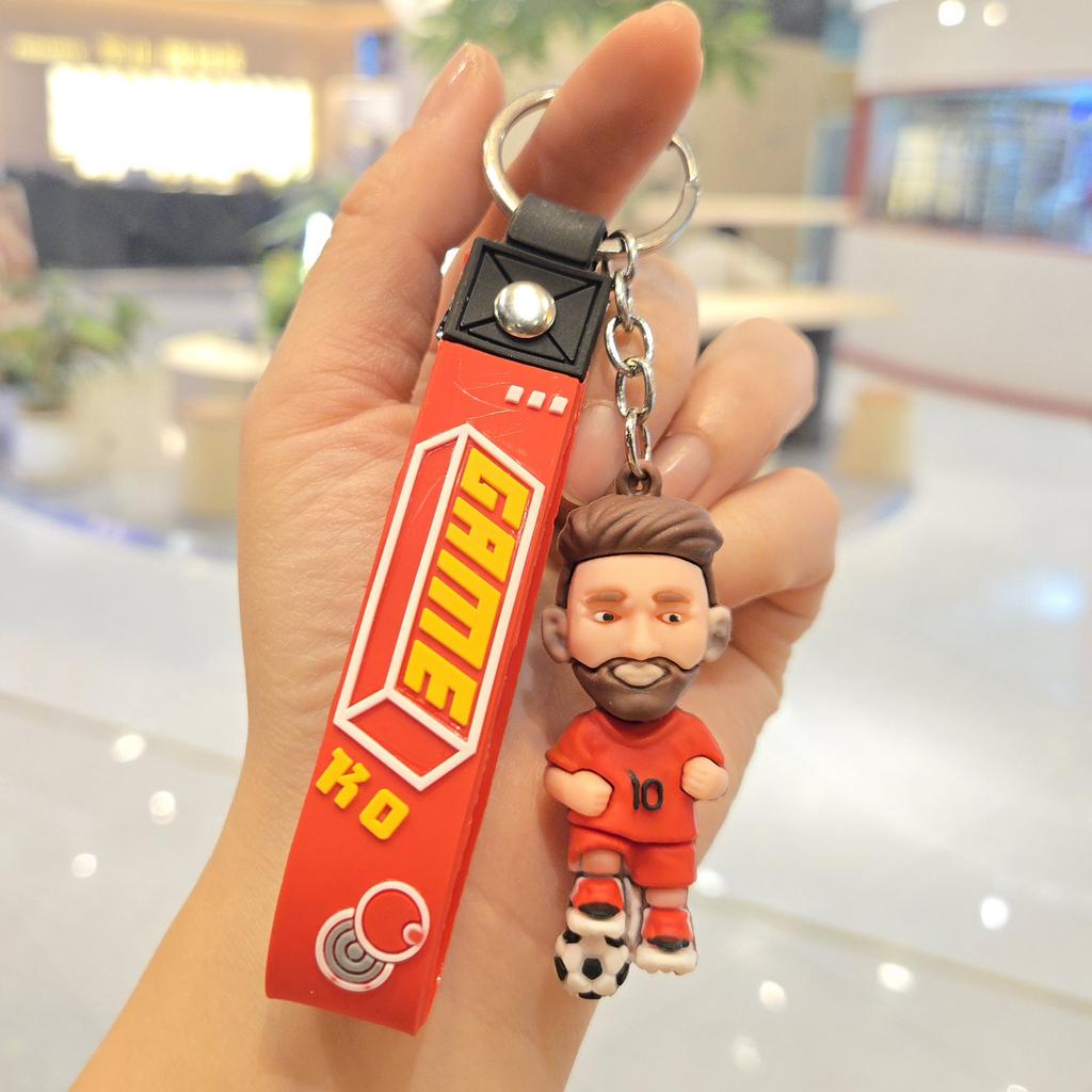 Новый мультяшный брелок-подвеска в виде спортивной звезды, персонализированная кукла в джерси, брелок для ключей, подвеска для рюкзака, маленький подарок.