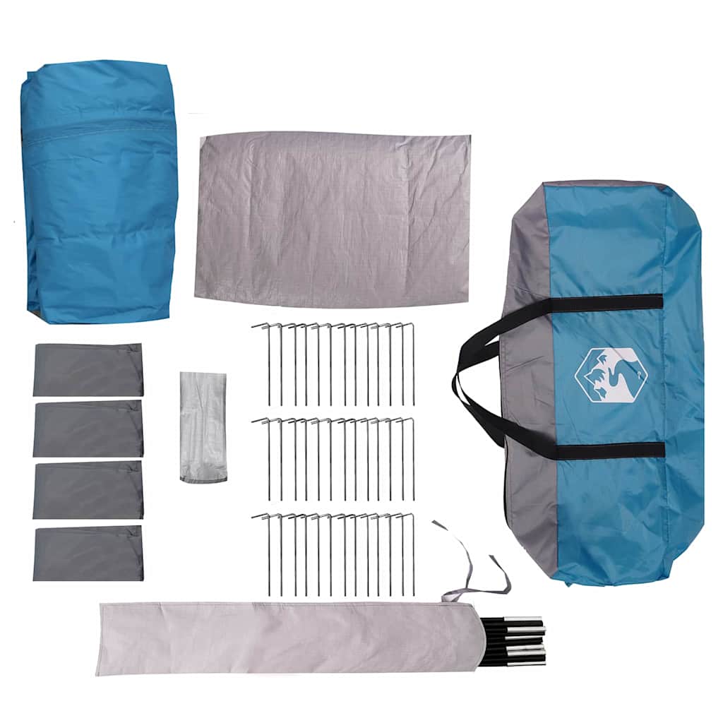 Family Tent for 20 Persons Blue and Gray 745 x 700 x 217 cm