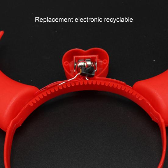 Заколка для волос с узором в виде рогов, светящаяся пластиковая повязка на голову для детей и взрослых, аксессуары для косплея