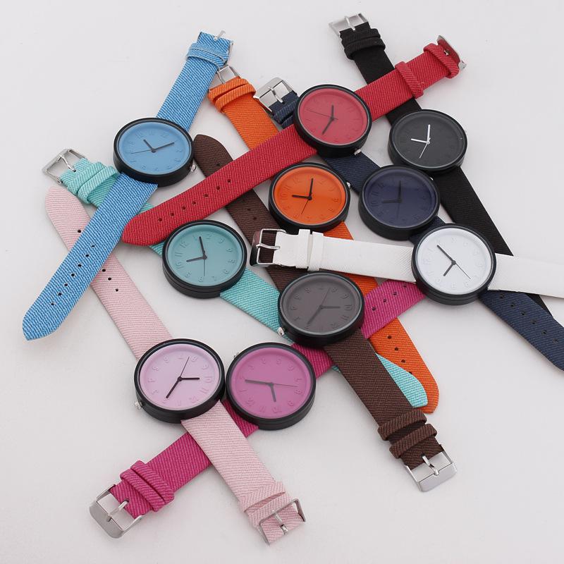 Обработка на заказ мода японский хипстер Харадзюку цветные желе цифровые мужские часы женские часы студенческий ремень
