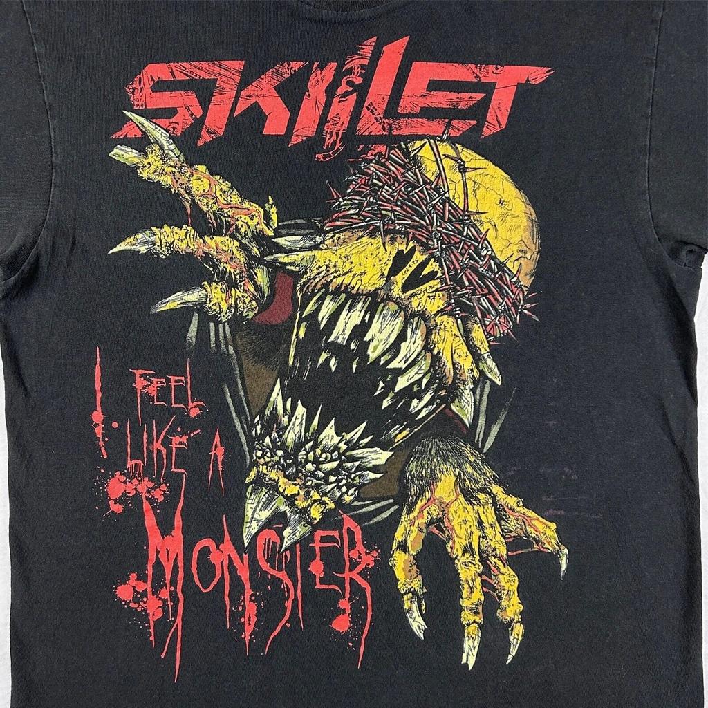 Vtg SKILLET I FEEL LIKE A MONSTER CONCERT Black All 234XL Shirt AC532