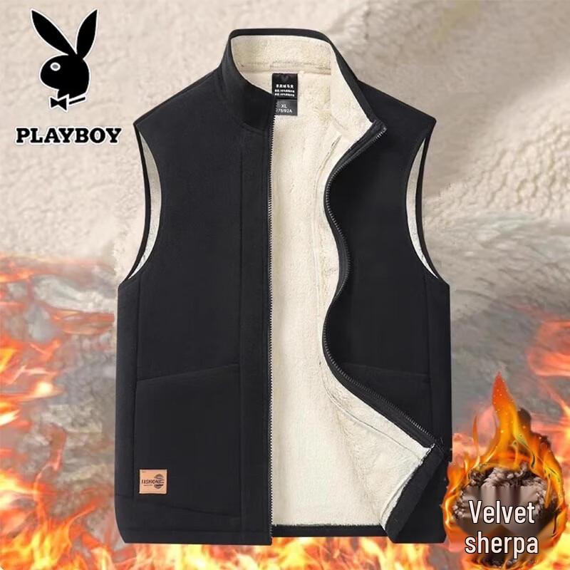 PLAYBOY Мужская жилетка на флисовой подкладке с воротником-стойкой