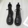 Модные женские ботинки большого размера, зимние новые высококачественные черные матовые женские мотоциклетные ботинки с нескользящей толстой подошвой, повседневные спортивные ботинки