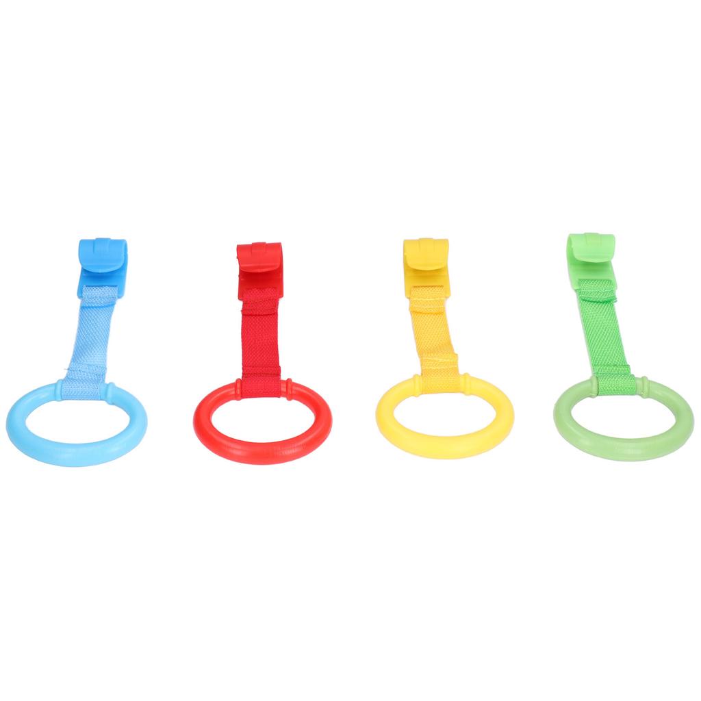4 шт. детские подтягивающие кольца, пластиковый материал, эргономичный дизайн, безопасные, практичные, разных цветов, помощник для ходьбы для малыша