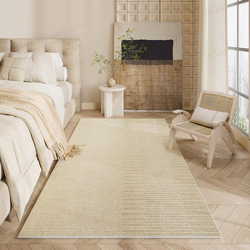 Cream Style Rugs for Bedroom Fluffy Soft Living Room Decoration Anti-slip Carpet Thick Plush Bedside Floor Mat Home Washable Rug