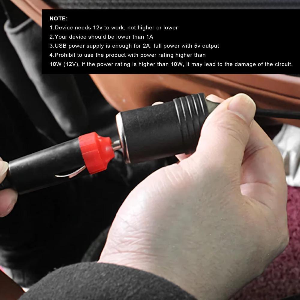 5V 2A USB To 12V Auto Lighter Socket USB Male To Female Lighter Adapter Converter Car Electronics Accessories