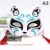 Anime Foxes Mask Japanese Cosplay Rave Hand-Painted Anime Demon Slayer Half Face