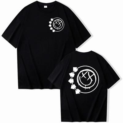 Blink 182 Хип-хоп Рок Летняя Мужская Хлопковая Футболка Короткий Рукав На Открытом Воздухе Y2K Повседневный Топ Уличная Мода Мужская Одежда