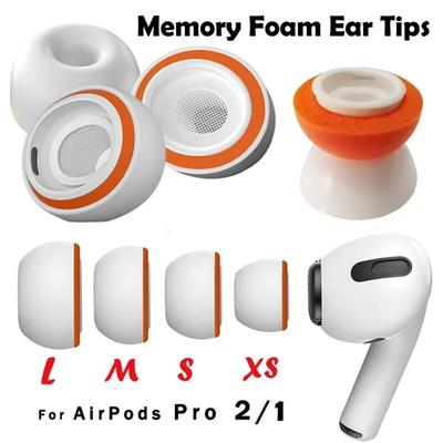 Для Apple AirPods Pro 2 1 Насадки из пены с эффектом памяти Силиконовые амбушюры Замена Вкладыши для наушников Заглушка для ушей Маленький Средний Большой