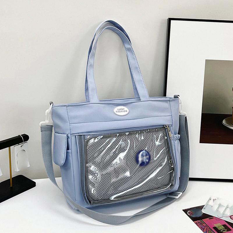 Японская милая девушка прозрачная сумка большая вместительная сумка через плечо студентка сумка-мессенджер