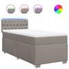 Maison Exclusive - Sommier à lattes de lit avec matelas Taupe 80x200 cm Tissu