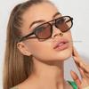 Женские Модные Солнцезащитные Очки с Двойной Перекладиной Классические Летние Уличные UV400 Солнцезащитные Очки Винтажные Ультралегкие Солнцезащитные Очки для Вождения для Мужчин