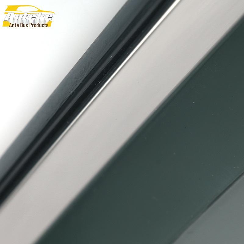 Fits 18 Komic Models: 3D Stainless Steel Rain Deflector & Sun Visor Trim Sticker