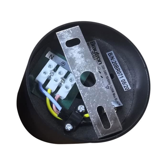 Plafonnier alu GAMA-8010B rond GU10 35W Noir