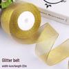 Satin Ribbon with Silver and Gold Glitter for Cake Decoration and Packaging