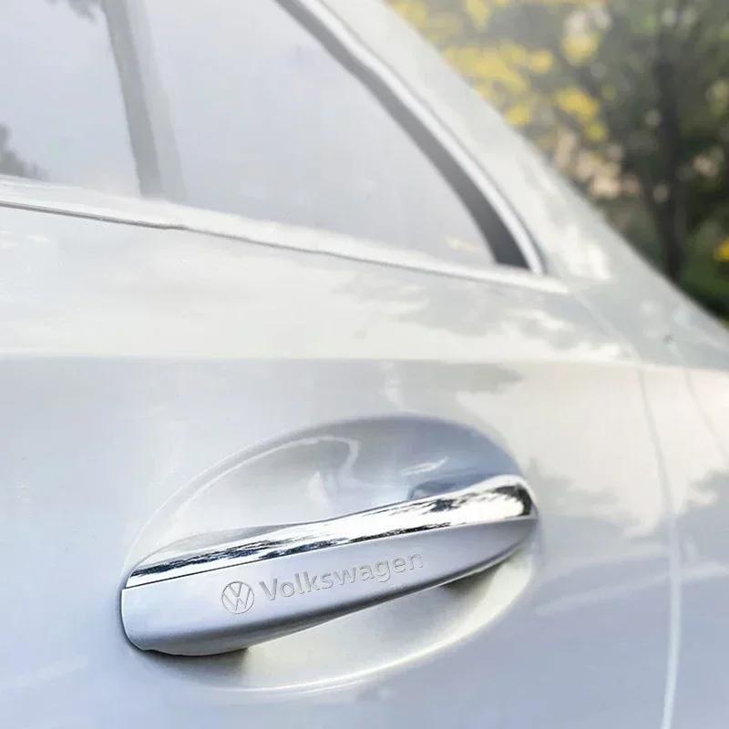 For VOLKSWAGEN VW 3pcs Metal Car Inner Door Handle Emblem Sticker Decoration for Volkswagen Polo GTI Golf Jetta Beetle Polo Tour