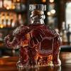Funny Animal Whiskey Decanter, Wolf Elephant Deer Owl Shaped Engraved Whiskey Glasses, Unique Wine Bottle