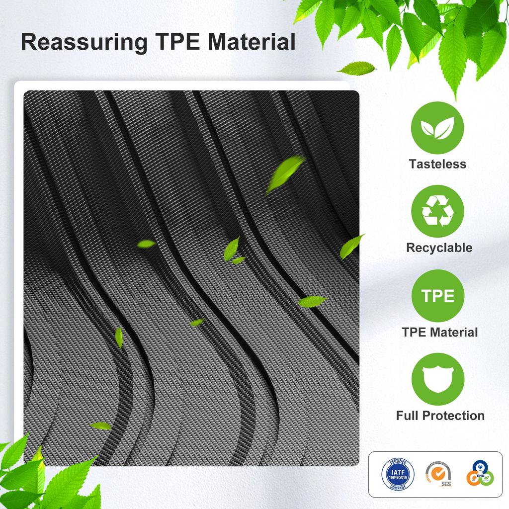 For Ford Ranger 2024 2025 US Version Fit 5FT 59.6Bed Car Truck Bed Mat Liner Trunk Bed Liner Black TPE 3D Floor Mats