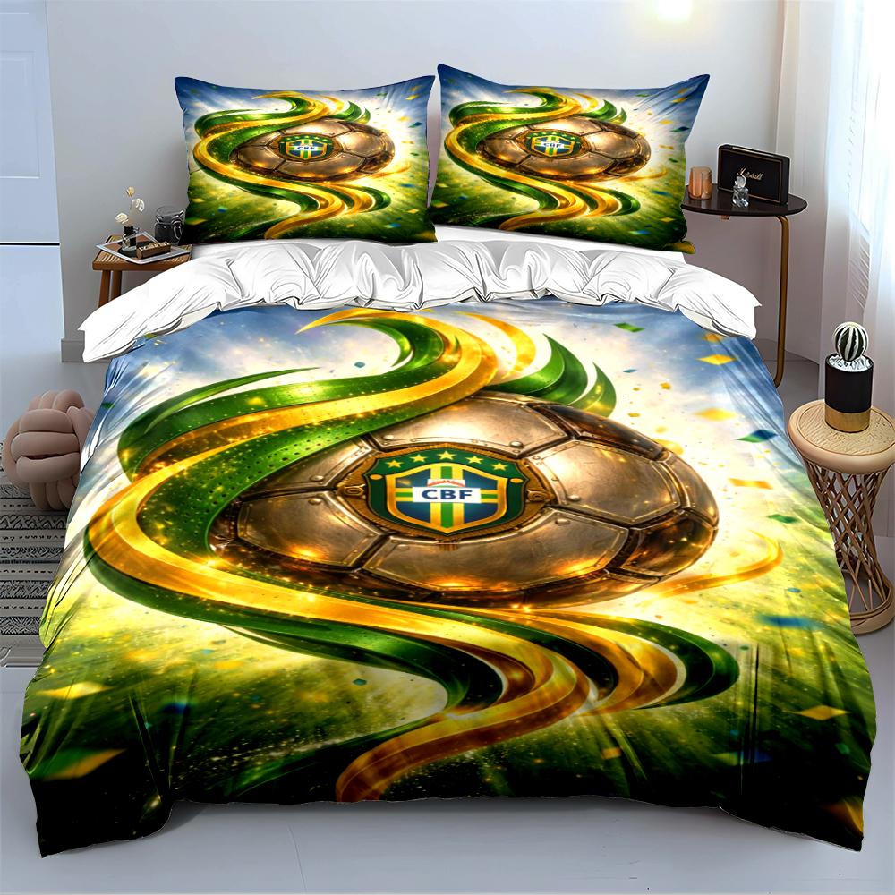 Football-Themed Bedding Set Bedding Duvet Cover Set Duvet Cover Pillowcases Home Decor (1 * Duvet Cover 2 * Pillowcases, without duvet insert)
