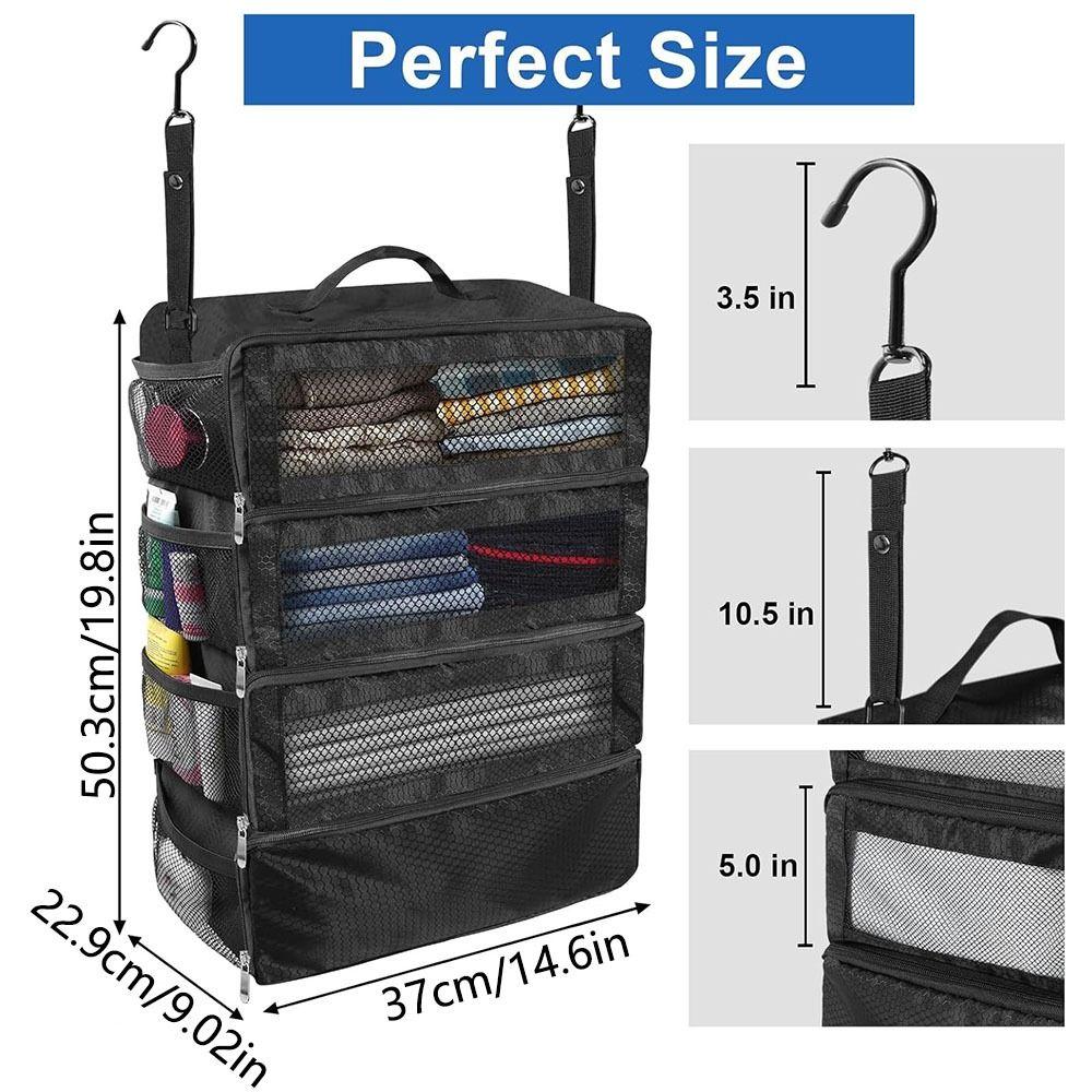Multi-Layer Foldable Clothes Storage Bag Large Capacity Waterproof Travel Clothes Organizer Portable Multifunctional