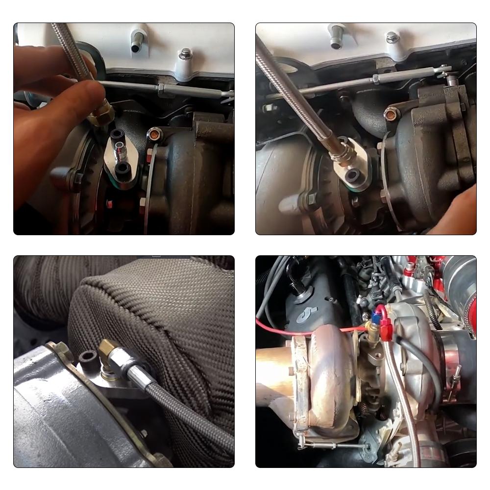 Комплект переходников прокладки впускного фланца подачи масла турбонаддува 4AN 4 AN, фитинг T3 T3/T4 T04 OFG31