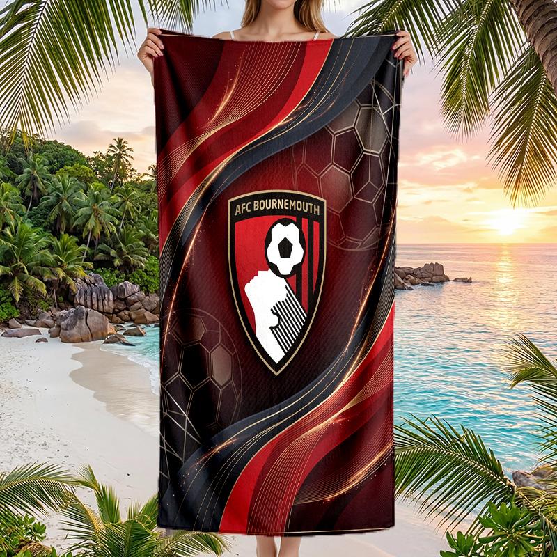 Пляжное полотенце Bournemouth Football из мягкой микрофибры, летнее, быстросохнущее, впитывающее, для пляжа, бассейна, путешествий