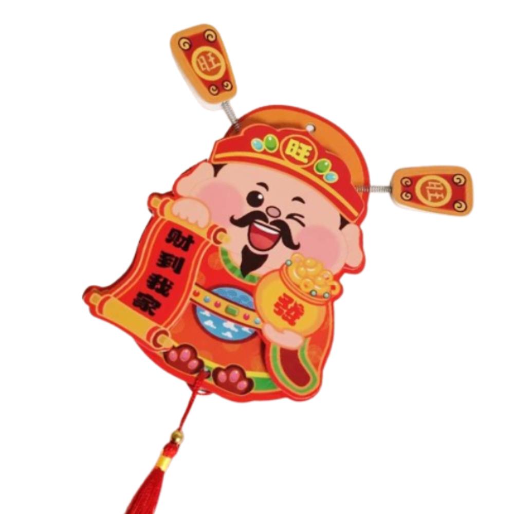 Festive Chinese God of Wealth Fridge Magnets Traditional New Year Fridge Stickers  Spring Festival