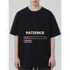 Черная футболка с текстом Patience Loading Please Wait и графикой полосы загрузки для повседневной носки