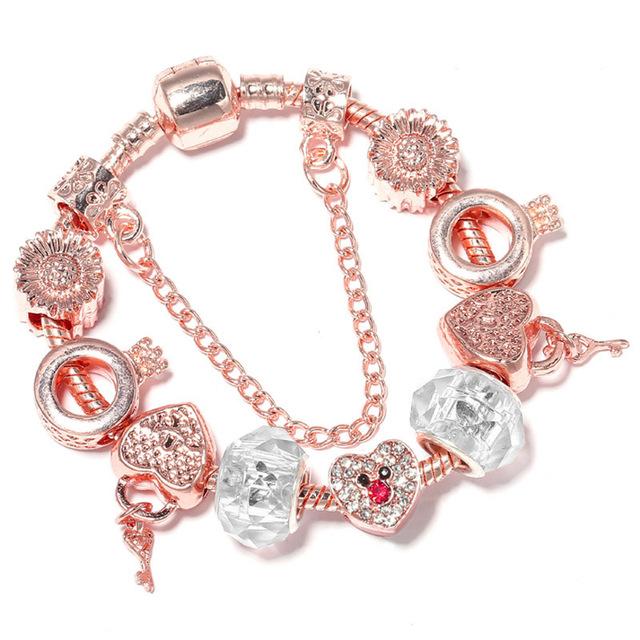 Милые мультяшные браслеты с эмалевыми бусами в виде мышей подходят для европейского оригинального браслета для детей