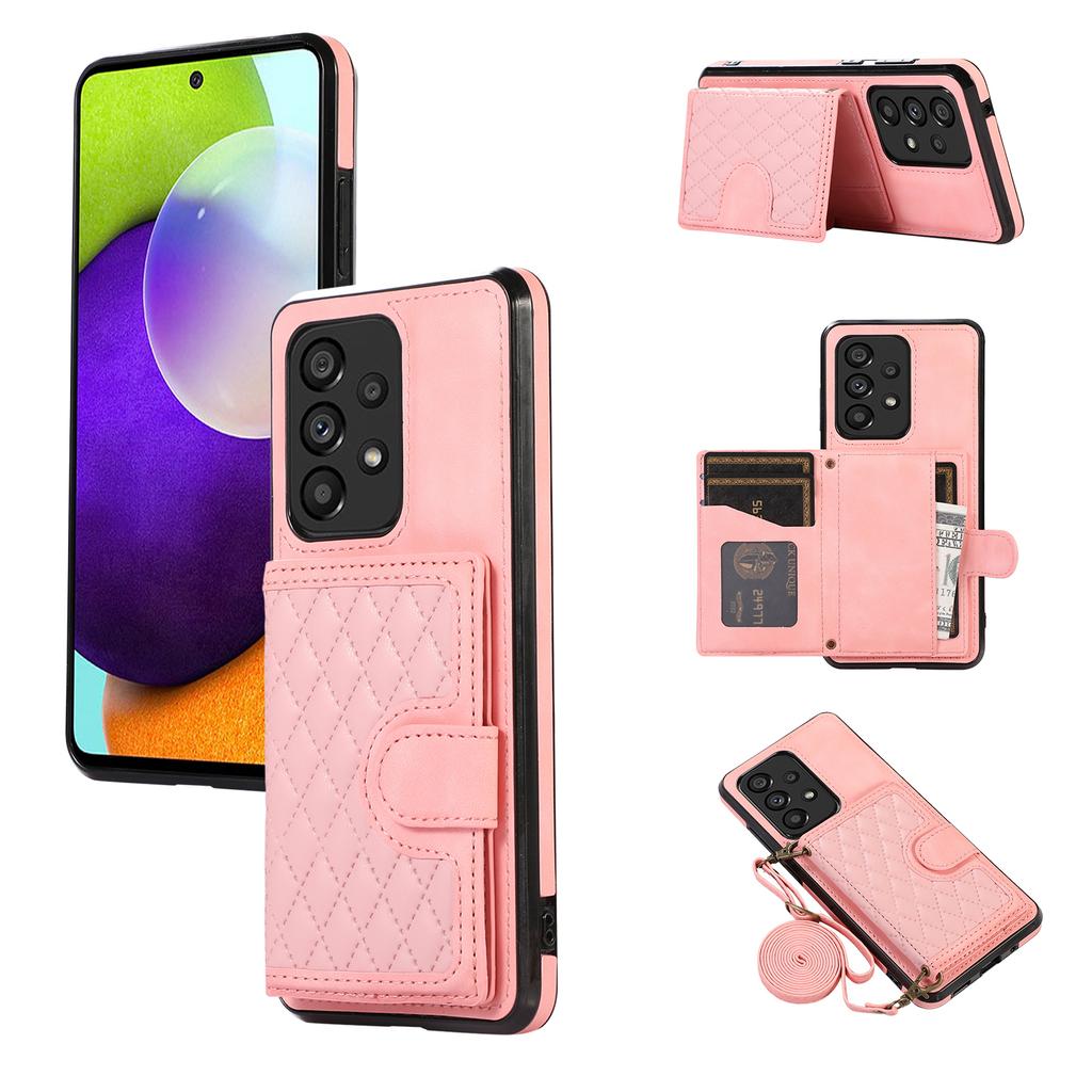 For Samsung Galaxy A13 4G/5G Cell Phone Case Card Holder TPU+PU Leather Phone Shell