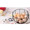 F26C Kitchen Storage Metal Wire Egg Basket Farm Chicken Cover Egg Holder Organizer for Case Nordic Snack Fruit Container