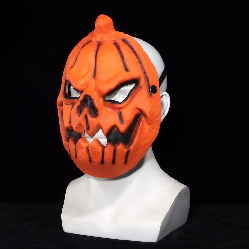 Devil's Pumpkins Mask Cosplay Cucurbit Skull Demon Killer Pu Masks Halloween Carnival Dress Up Party Costume Props Gifts