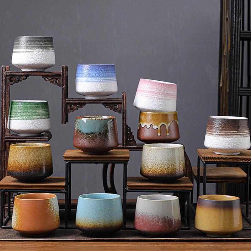 Большая керамическая чашка для чая Фарфоровые чашки для чая Чайная утварь Японский чайный сервиз Кунг-фу Чашка для воды Мастер-чашка Одинарная чашка Керамическая чашка Керамическая посуда
