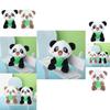 Cute Panda Plush Keychain Premium Snow Mink Fur Animal Figure Bag Pendant