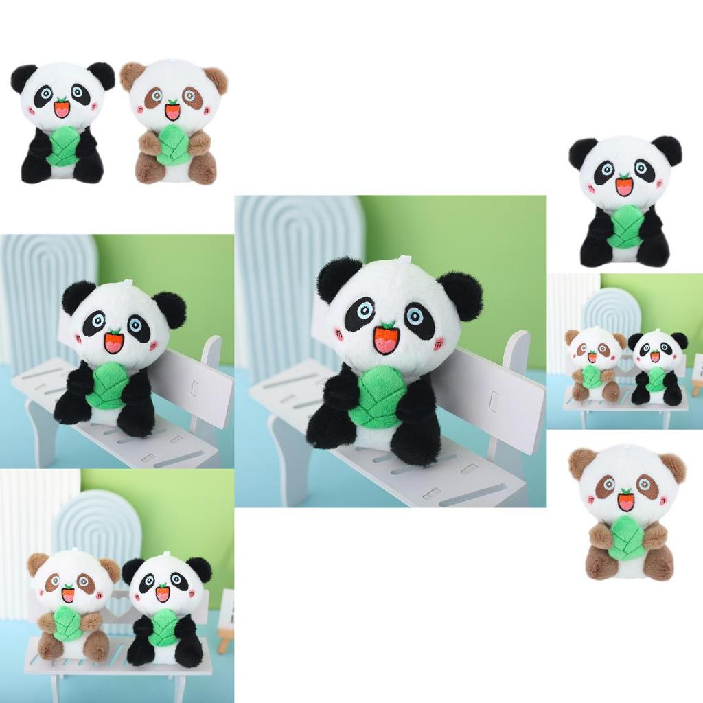 Cute Panda Plush Keychain Premium Snow Mink Fur Animal Figure Bag Pendant