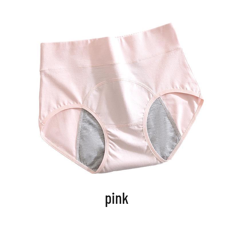 Женские гигиенические трусы из антибактериального хлопка с высокой посадкой - Непромокаемое менструальное белье для девушек
