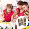 Multi-Hole Paintbrush Holder Adjustable Artist Storage Rack for Brushes Pens Plastic Paint Brush Organizer for Crafting Miniature Painting