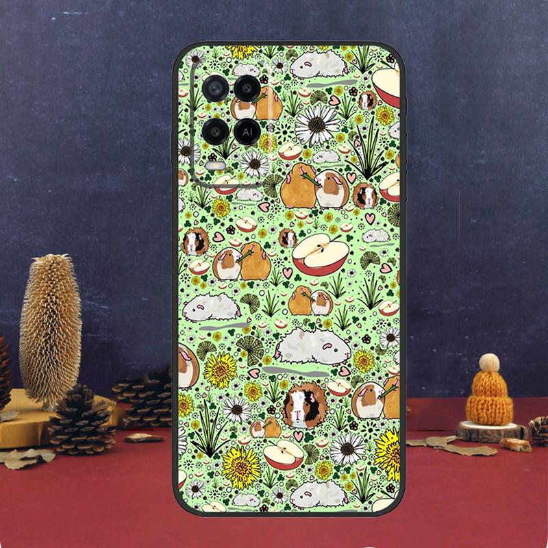 Cute Cartoon Guinea Pig For OPPO A58 A78 A98 A15 A16 A17 A76 A96 A77 A52 A72 A5 A9 A79 A94 A74 A57S A53S A54S Case