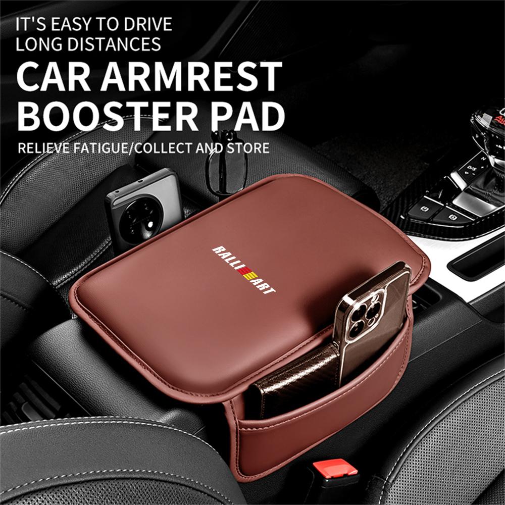 Car Center Console Armrest Protective Pad With Storage Pocket Accessories For Mitsubishi 9 Ralliart X ASX L200 Colt Cross Triton