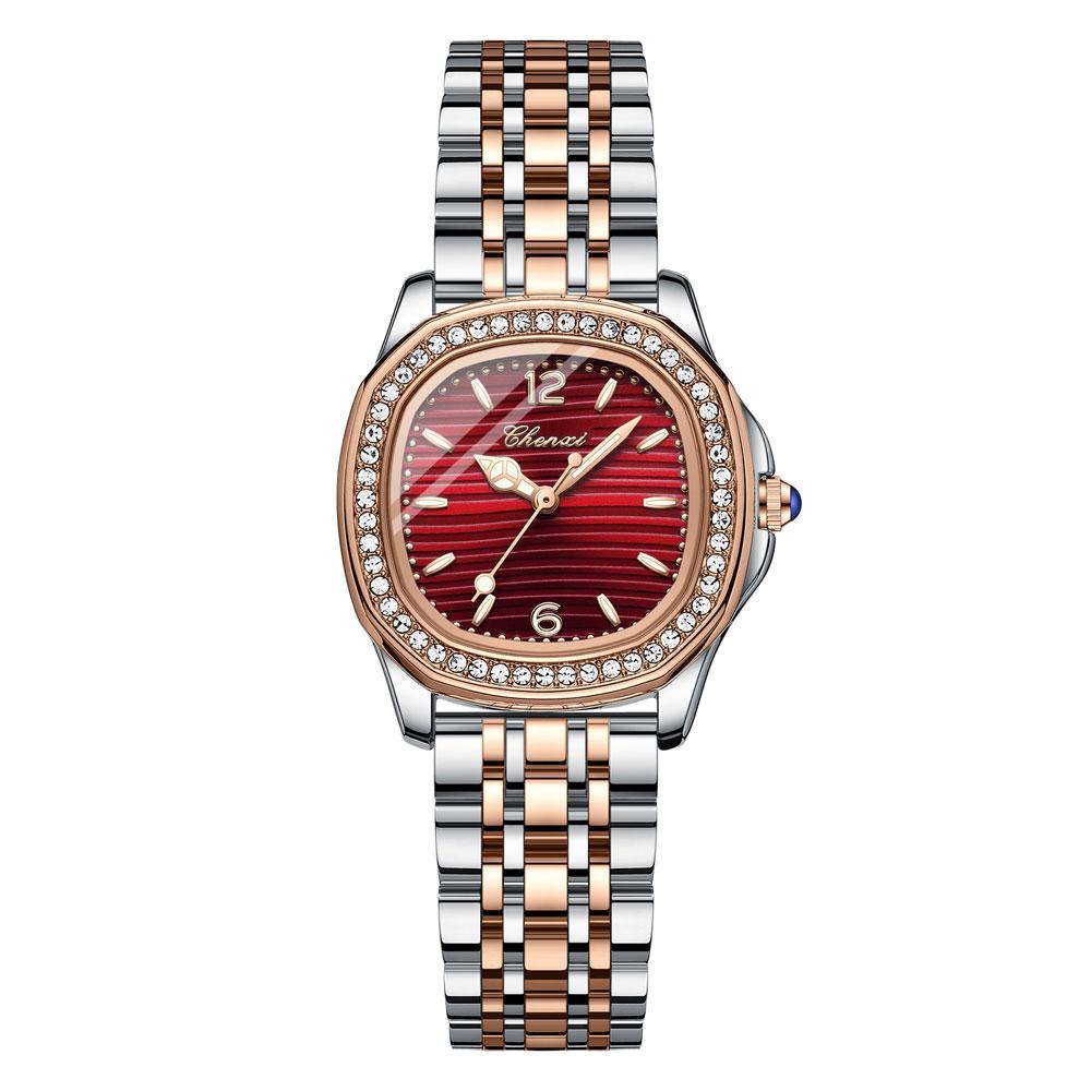 CHENXI Women's Watch Luxury Diamond Quartz Watches Stainless Steel Fashion Dress Wristwatches Clock Gift for Ladies