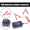 Преобразователь USB 24 В в 5 В Адаптер питания для улицы 3-портовое USB-зарядное устройство для автомобиля Мотоцикла Лодки Универсальный Аксессуар для зарядки транспортных средств I0z3