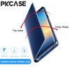 PKCASE Смарт-зеркало Флип-чехол для телефона для Samsung A05 A05S A15 A35 A25 A33 A34 5G Note 20 Ultra Ударопрочный Кожаный Чехол-подставка