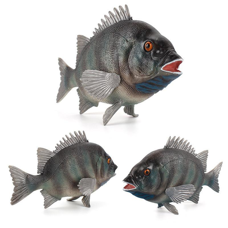 Реалистичный набор моделей тропических морских животных с группой Красных Шелковых Рыб и декором из Снеппера