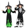 Светящийся в темноте костюм ведьмы, наряд для косплея на Хэллоуин для детей, унисекс, мантия для выступлений на вечеринках и фестивалях на Хэллоуин